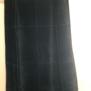 Black suede midi skirt new with tags